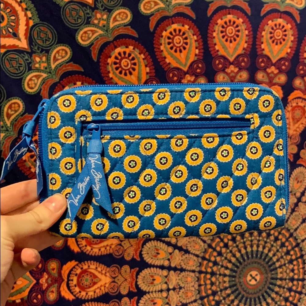 Blue and yellow Vera Bradley wallet